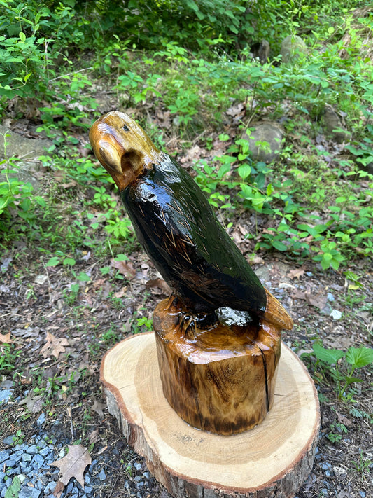 Eagle Carved from Stump